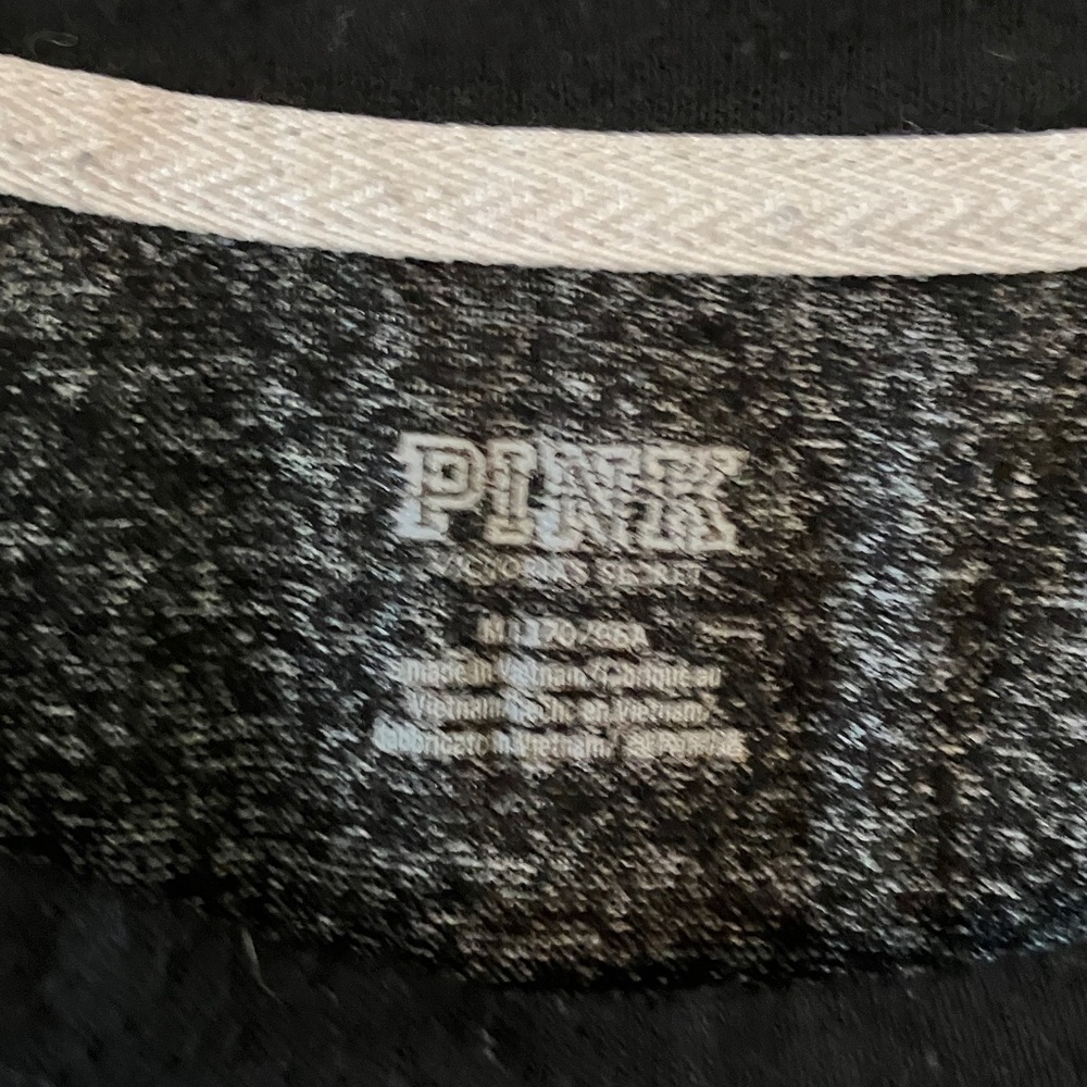 Victorias secret VS pink cozy crew black sweatshirt pullover - Picture 4 of 5